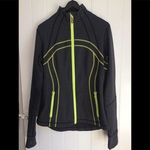 Lululemon Define Jacket Size 8 in Grey/Neon yellow